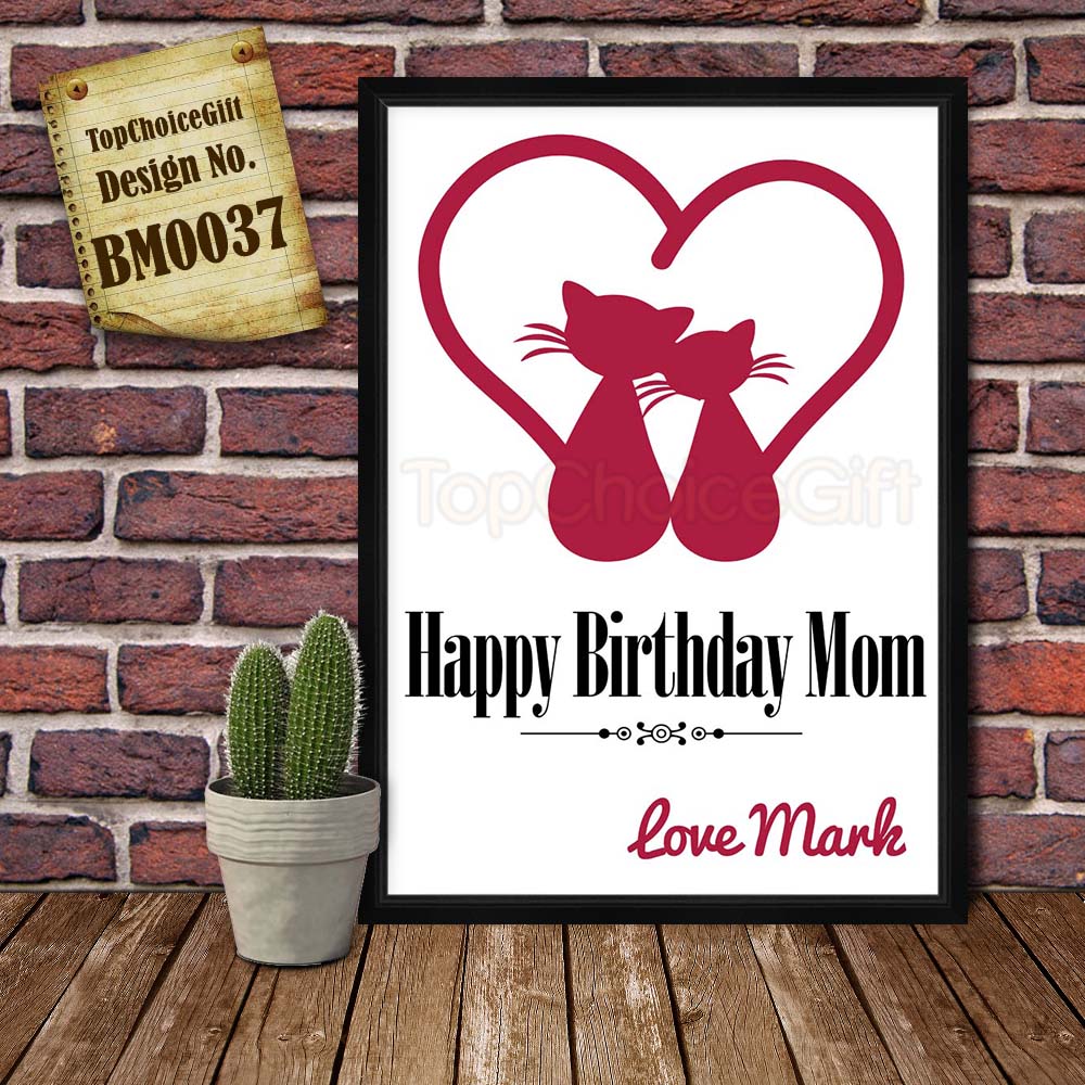 PERSONALISED Cat Lover Gifts for Mom to Present her on Mothers Day or Birthday - Picture 5 of 19