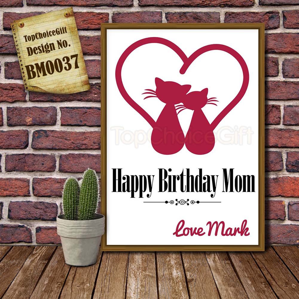 PERSONALISED Cat Lover Gifts for Mom to Present her on Mothers Day or Birthday - Picture 8 of 19