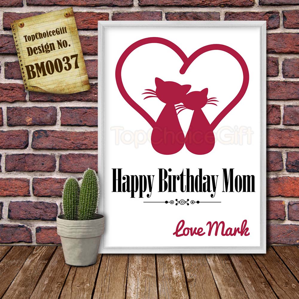 PERSONALISED Cat Lover Gifts for Mom to Present her on Mothers Day or Birthday - Picture 6 of 19