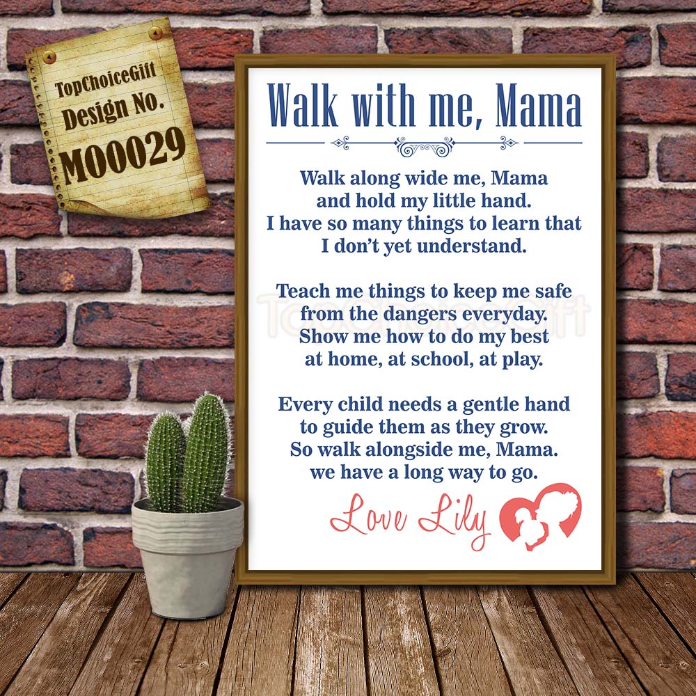 Personalised Mother Poem Birthday Christmas Mothers Day Gift Present 
